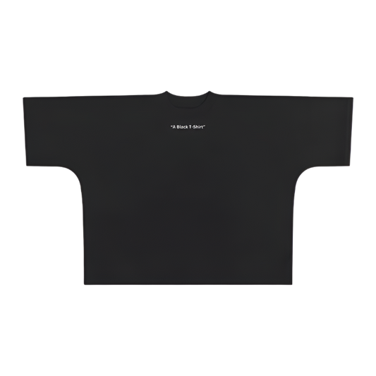 "A Black T-Shirt" - Boxy Tee - 300 GSM